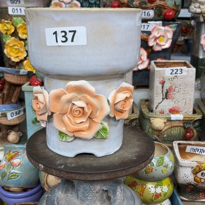 紫砂花盆粗陶材质多肉花盆