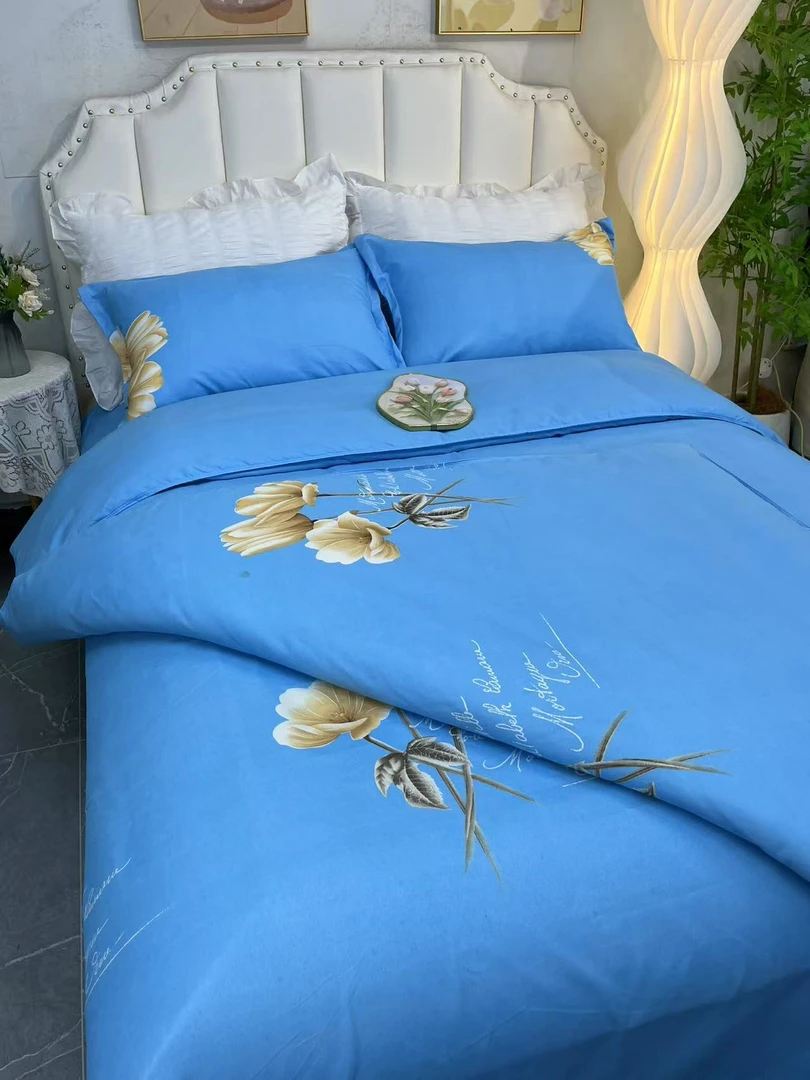 加厚四季款 四件套 80支 A类母婴级透气柔软三件套被罩被套斜纹棉