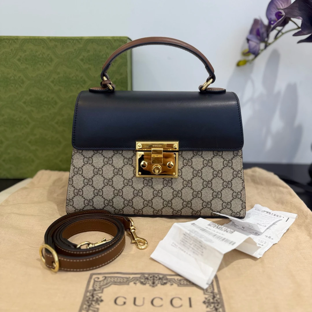 99新 GUCCI/古驰 悦奢臻选/大全套/padlock/月光宝盒/大号/单肩包