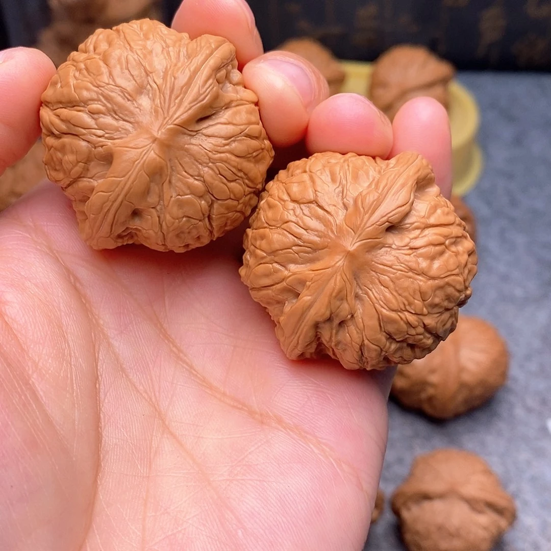 文玩核桃把件青*乾隆磨39尺