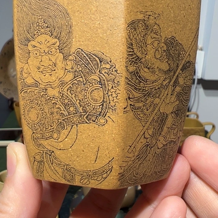 陶瓷恬*六方四大天王紫砂主人杯