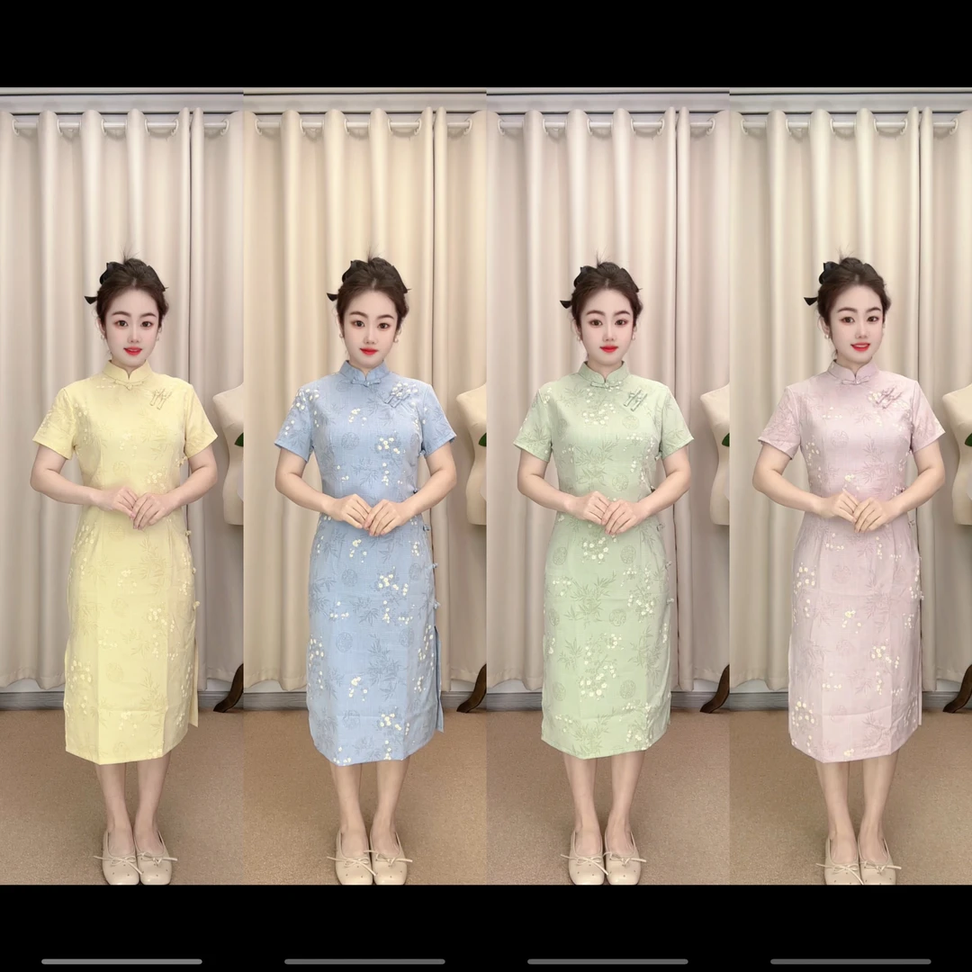 【风无眠】s-3xl/2025年新款改良小个子中长款气质旗袍