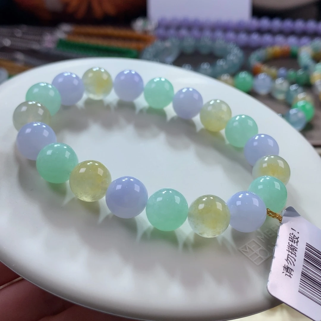 翡翠手链未镶嵌宠粉福利款！冰胶细润多宝卡10