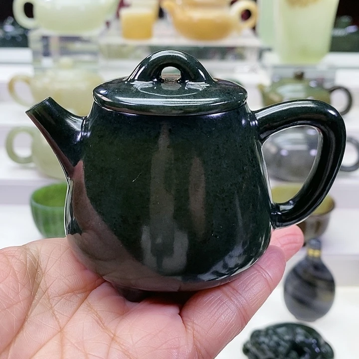 未镶嵌和田玉挂件茶壶150m l