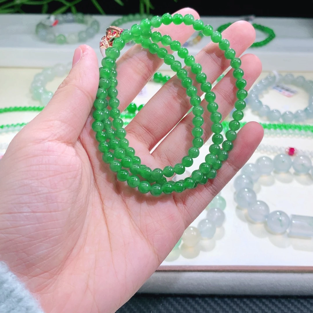 翡翠未镶嵌手链卡4.8