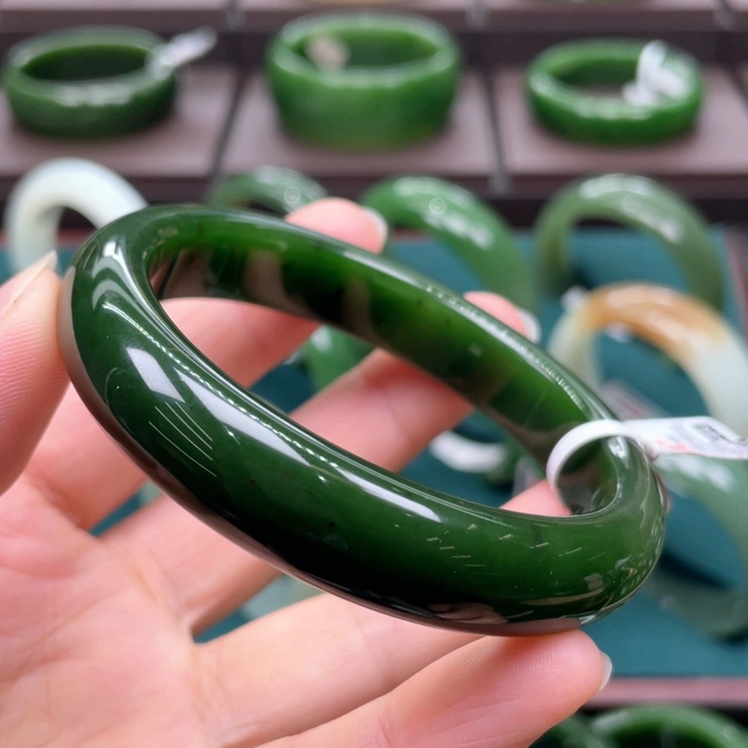 和田玉（碧玉）未镶嵌手镯5960