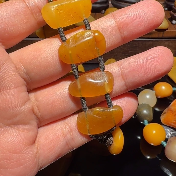 寿山石印石寿山田黄手串