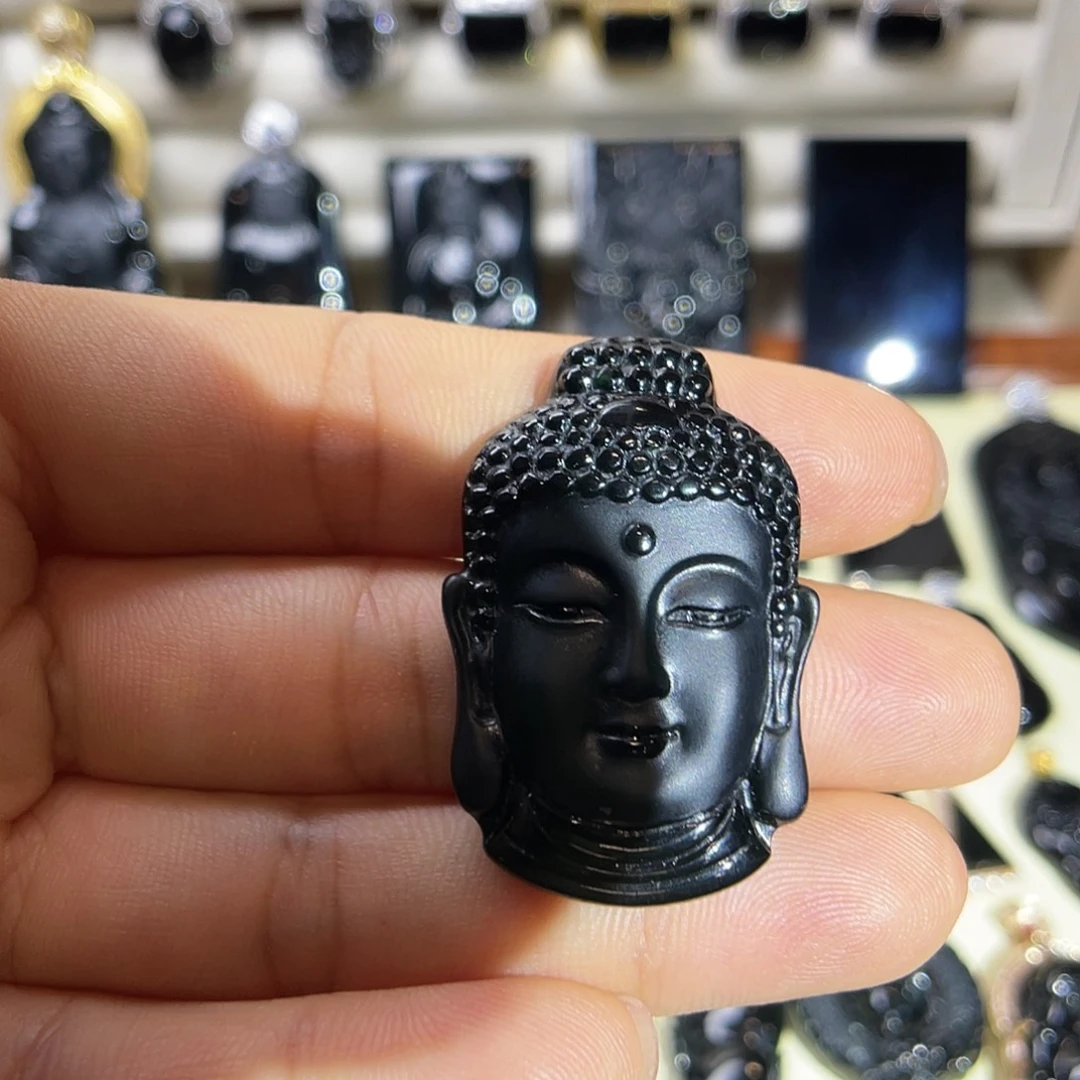 翡翠未镶嵌颈饰墨翠