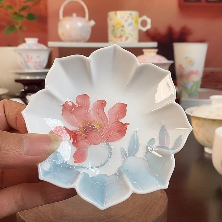 T**g杯垫手绘釉下彩高温