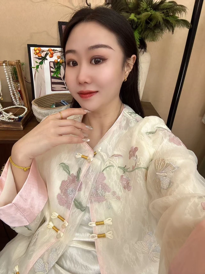 【澜公子8260】桃景*春夏新款气质百搭新中式国风外套