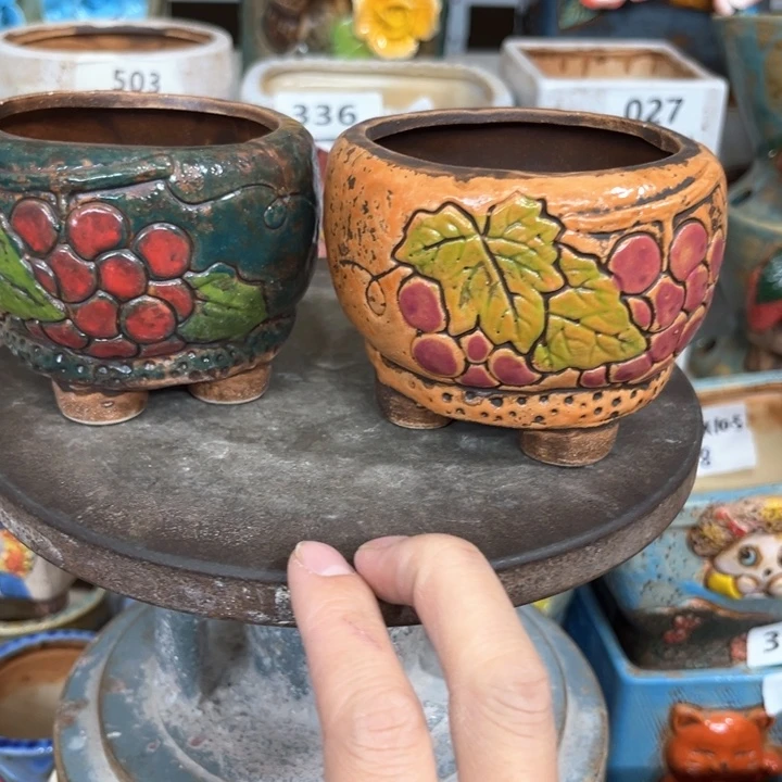 紫砂花盆粗陶材质多肉花盆