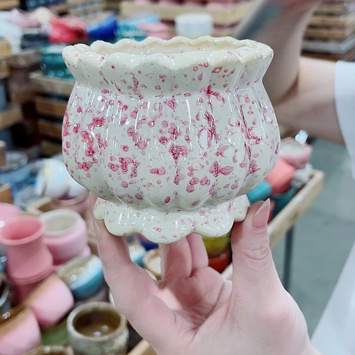 有孔，凑10元包邮陶瓷花盆发货！