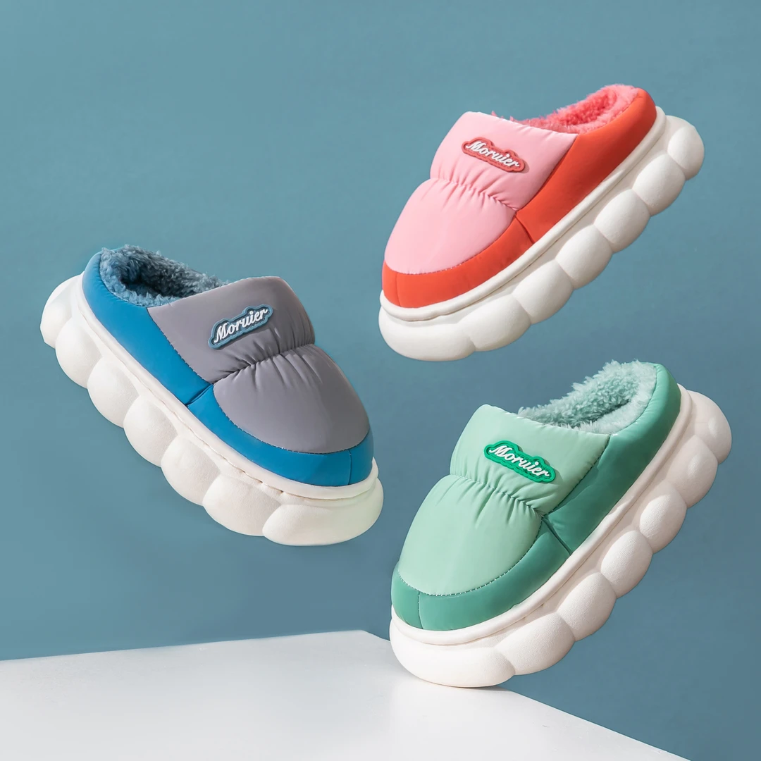 2025秋冬季新款儿童棉拖鞋包跟保暖加绒加厚女童舒适防滑拖鞋潮流