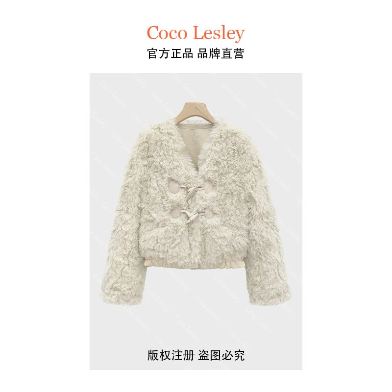 【菲姐专属】时髦洋气名媛高级感毛毛短外套气质时尚厚外套