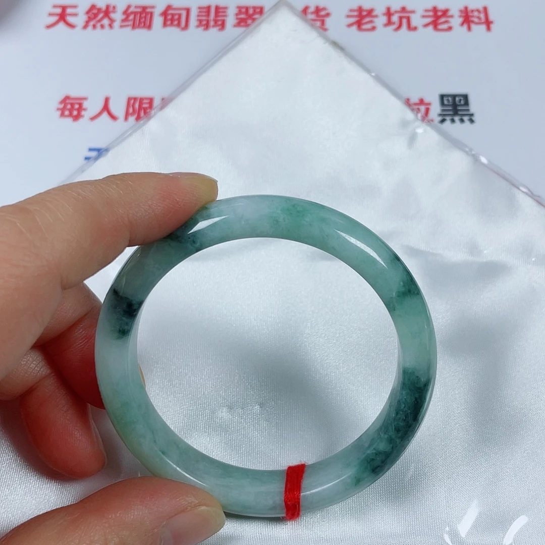 翡翠未镶嵌手镯天然翡翠手镯55.8