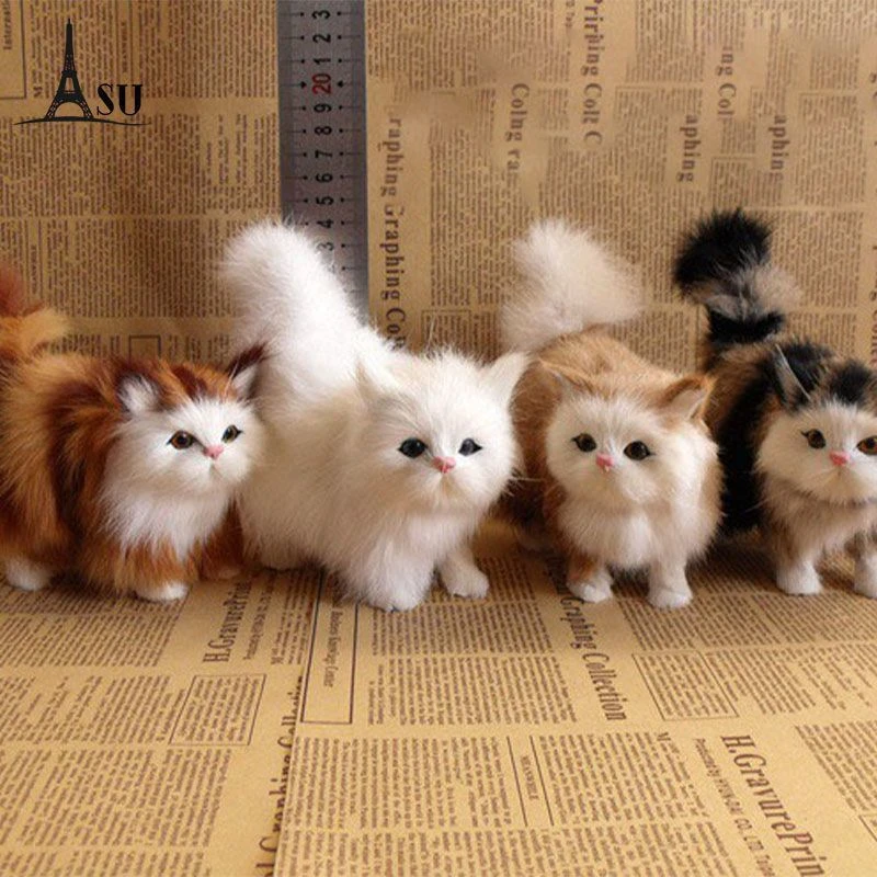 会叫的小猫仿真猫咪动物模型硬体玩偶静态摆件儿童毛绒玩具送女友