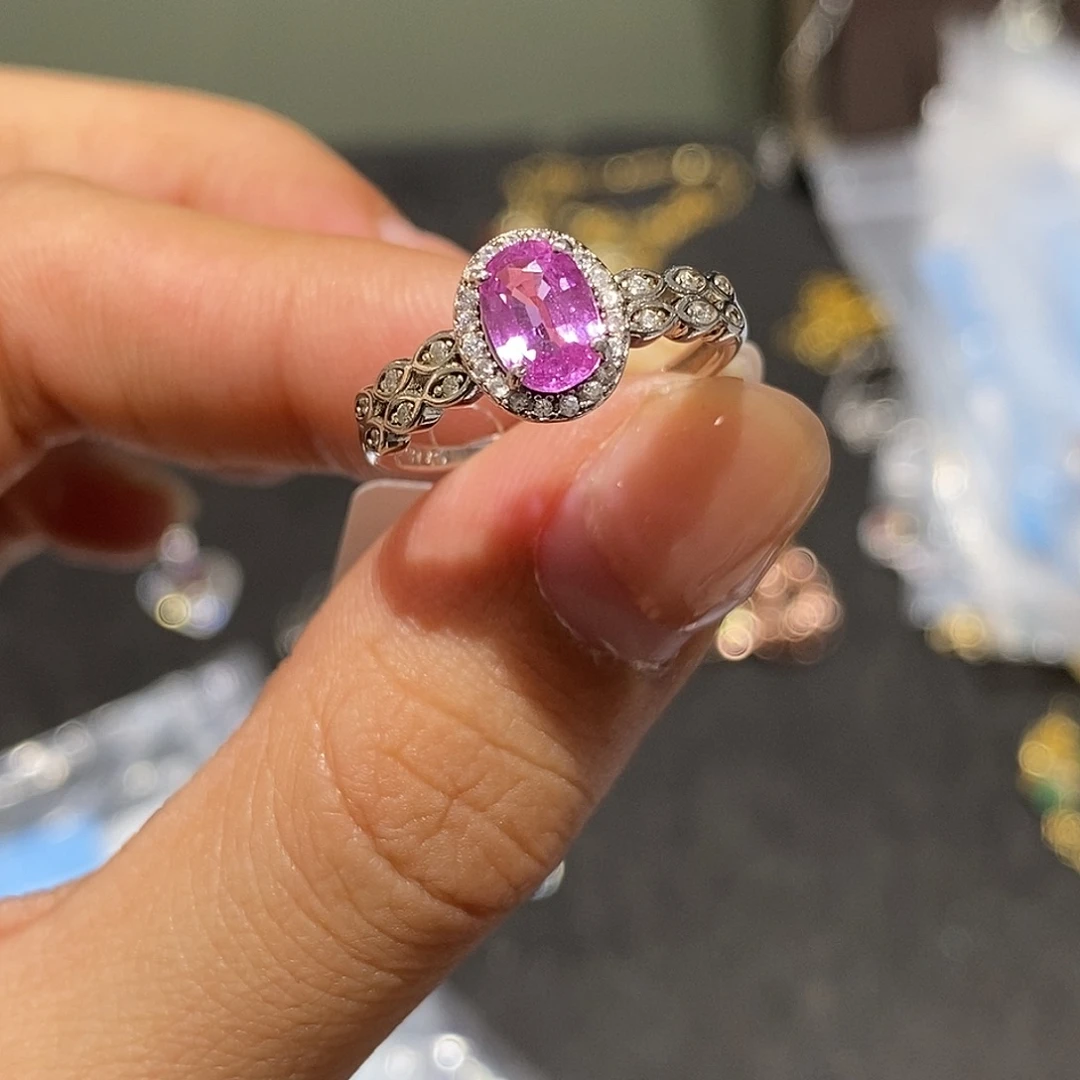 银S925镶嵌蓝宝石戒指