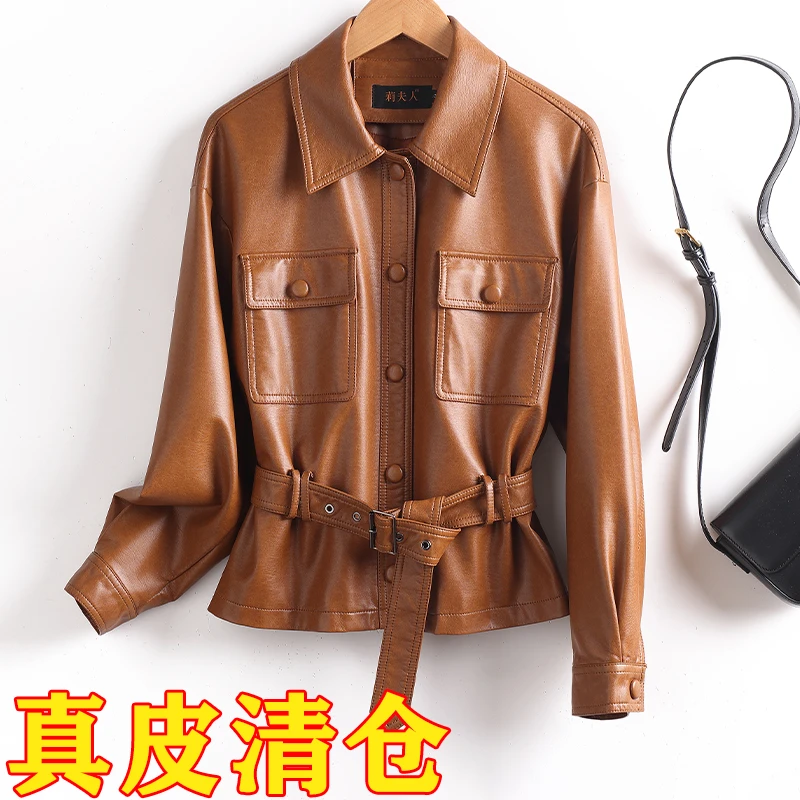 宋佳同款海宁真皮皮衣女士短款秋冬新款时尚宽松显瘦休闲网红外套