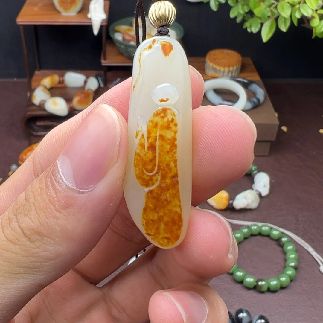 和田玉未镶嵌吊坠(不含链)和田玉悟道