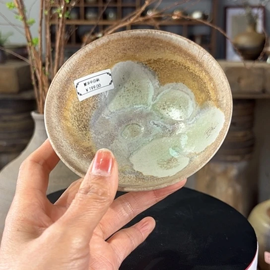 手工饭碗柴烧裸烧窑汗大茶碗