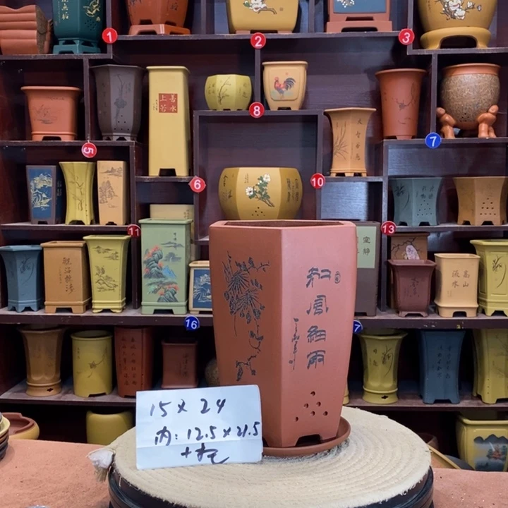 紫砂花盆紫砂花盆