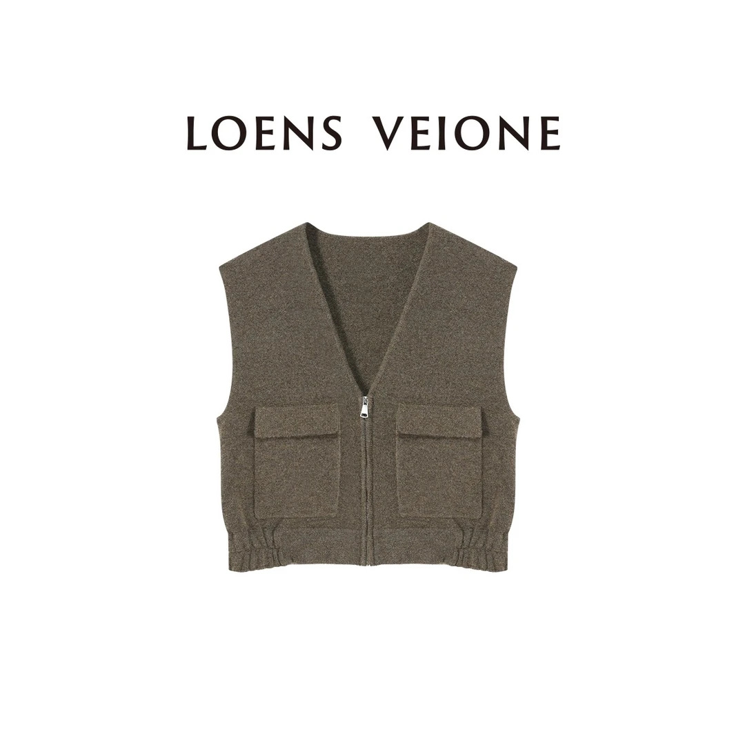 LOENS VEIONE/罗拉 绵羊毛针织无袖马甲23CVDB0611N