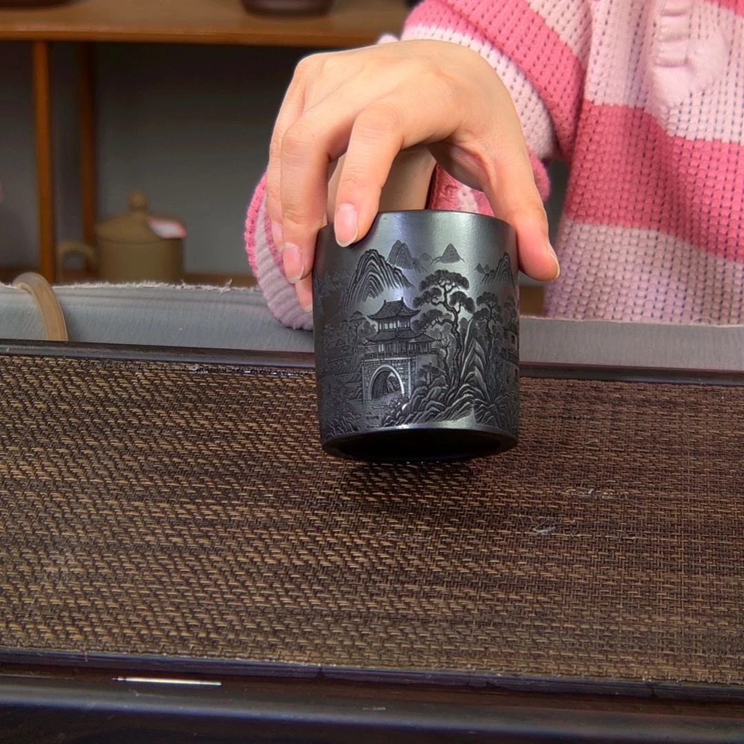 【闪购商品】茶杯绿泥高货放漏