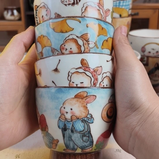 【闪购商品】摆件又****好壹夫手绘高温釉下彩