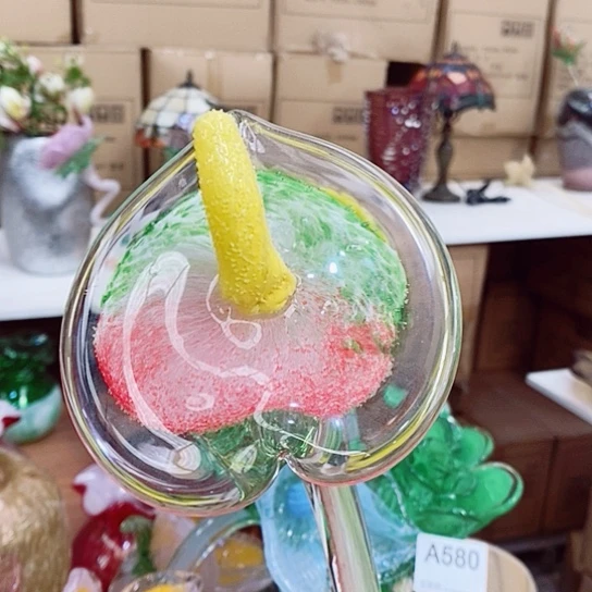 琉璃花高45厘米宽9厘米花瓶