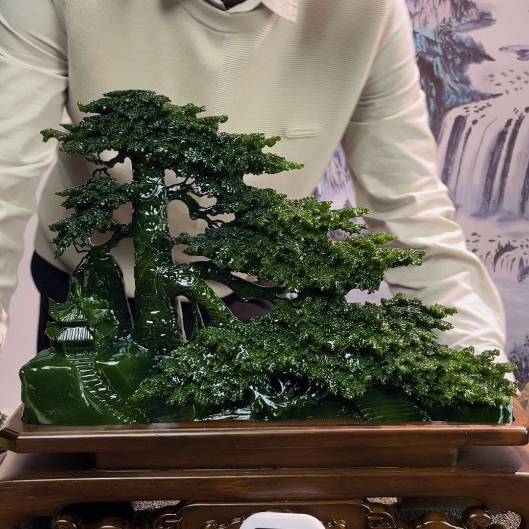 永****玉玉摆件绿色带底座