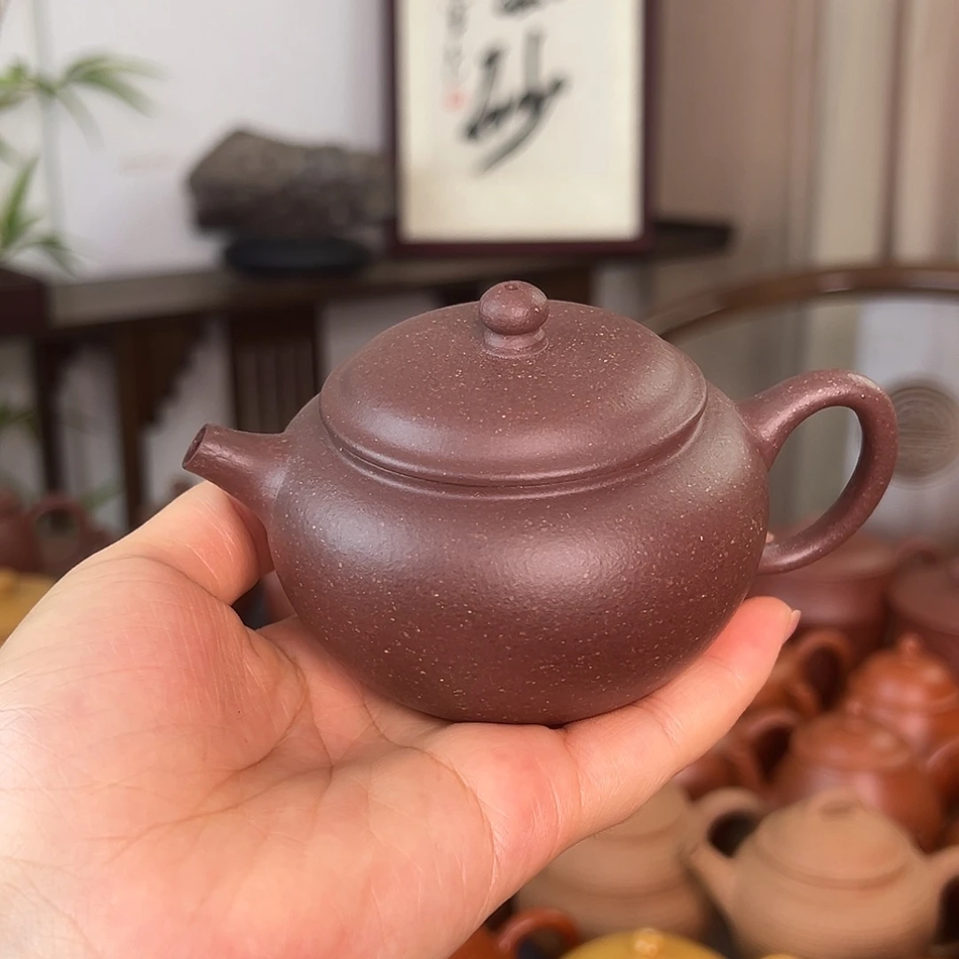 茶壶紫砂精品原矿紫泥贡珠150左右