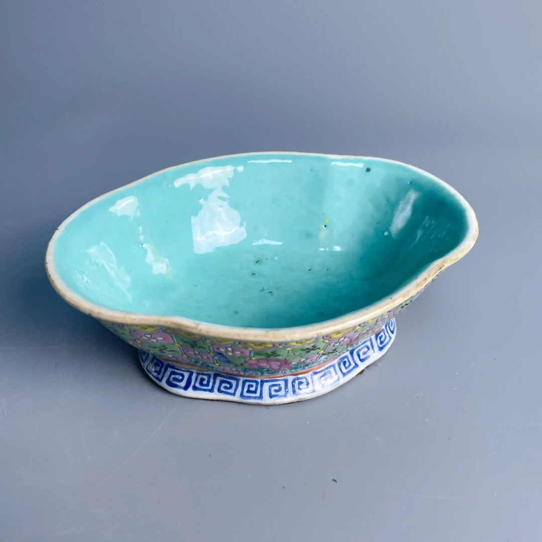 清光绪 如意花卉纹供盘-M25K6001778