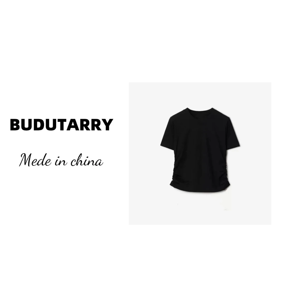 25年新款侧抽绳圆领棉T恤女JXRY