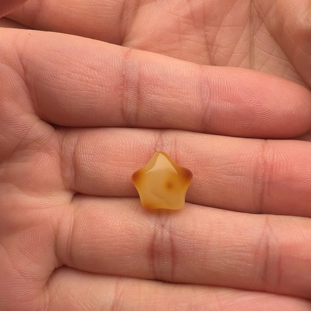 蜜蜡未镶嵌颈饰星星提溜（打孔不退换）