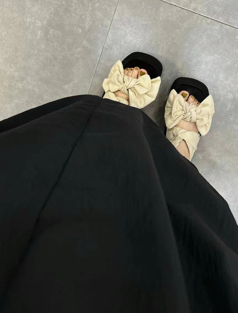 凉鞋玛丽珍百搭凉拖鞋珍珠时装凉鞋仙女风蝴蝶结夏季修面皮