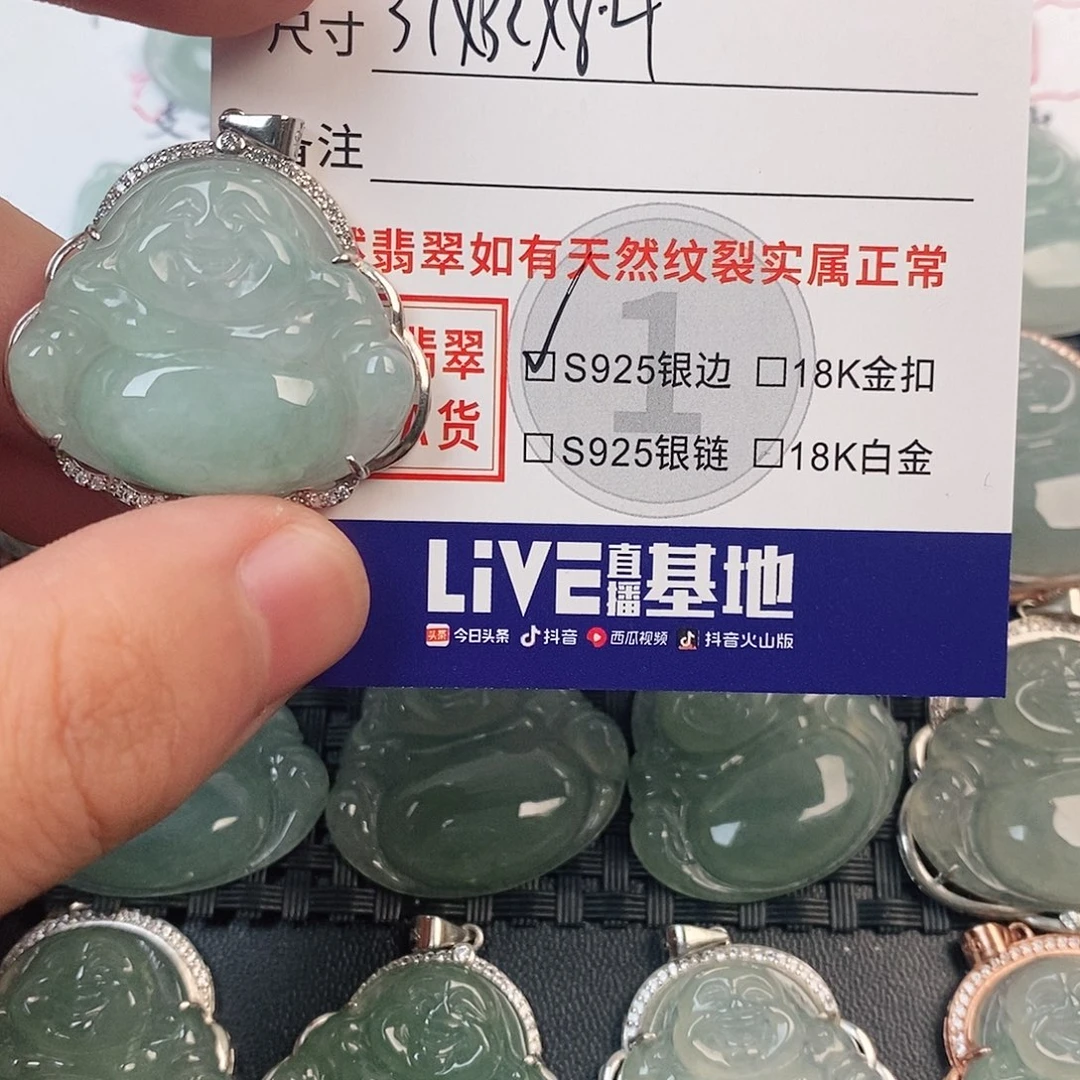翡翠银S925镶嵌颈饰