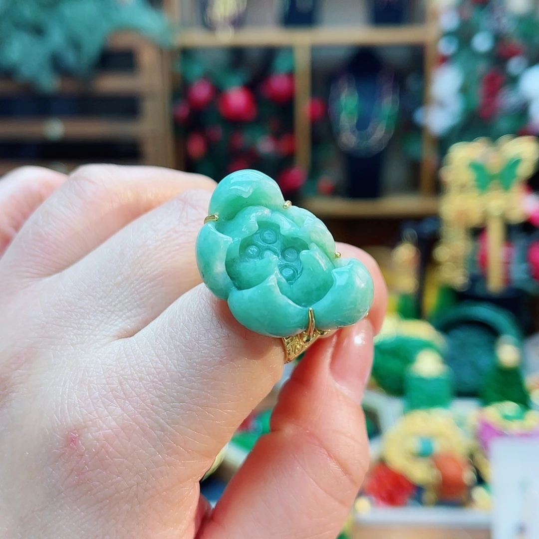 银S925镶嵌戒指翡翠48小时鉴赏期