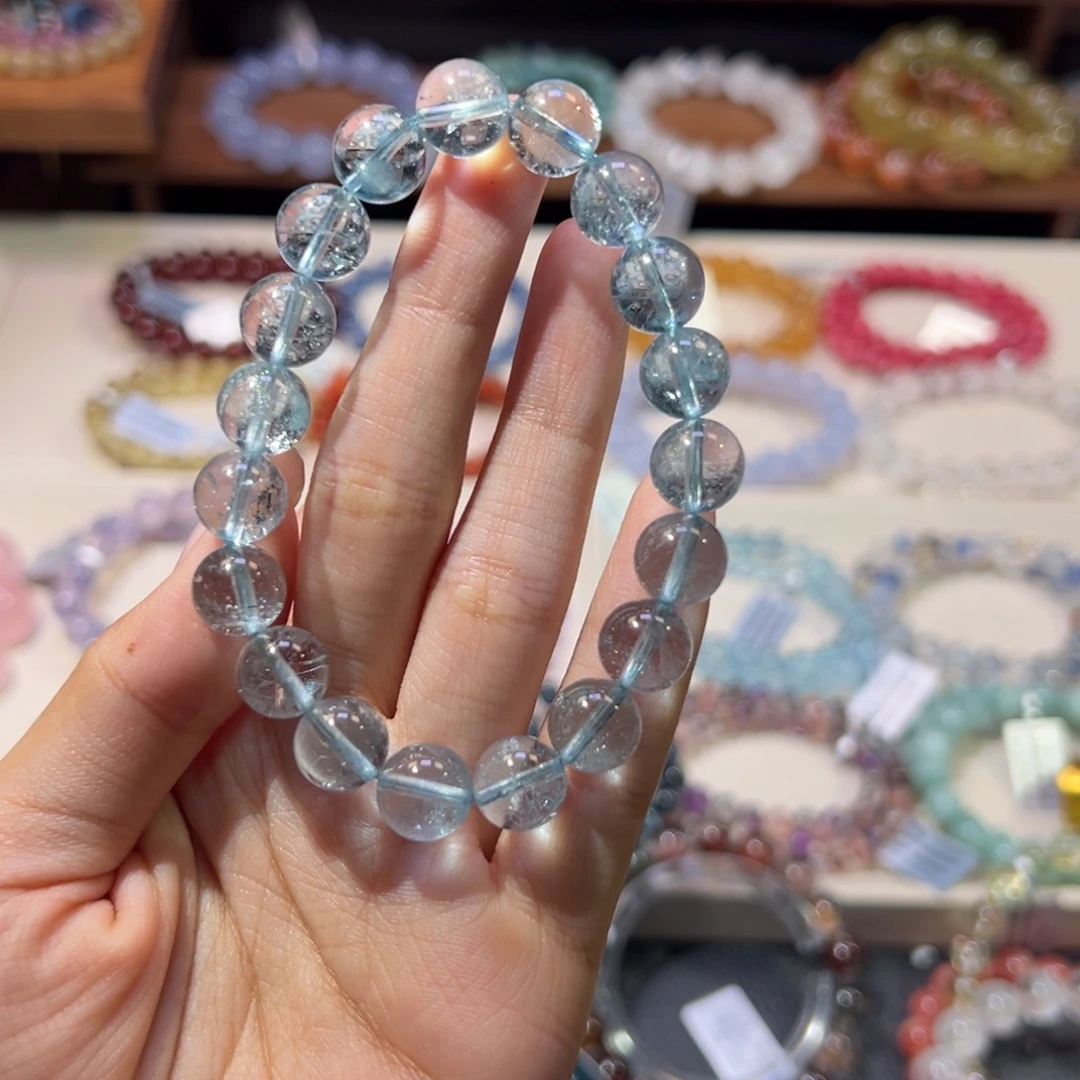 愈***时托帕石手串未镶嵌10m宠粉价蓝托帕石