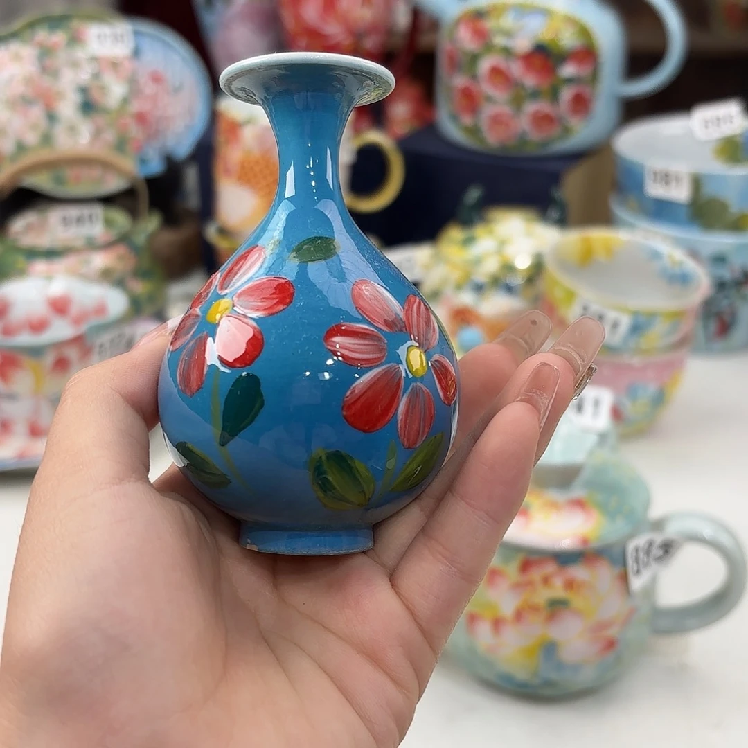 景德镇手绘高温釉下彩陶瓷茶具
