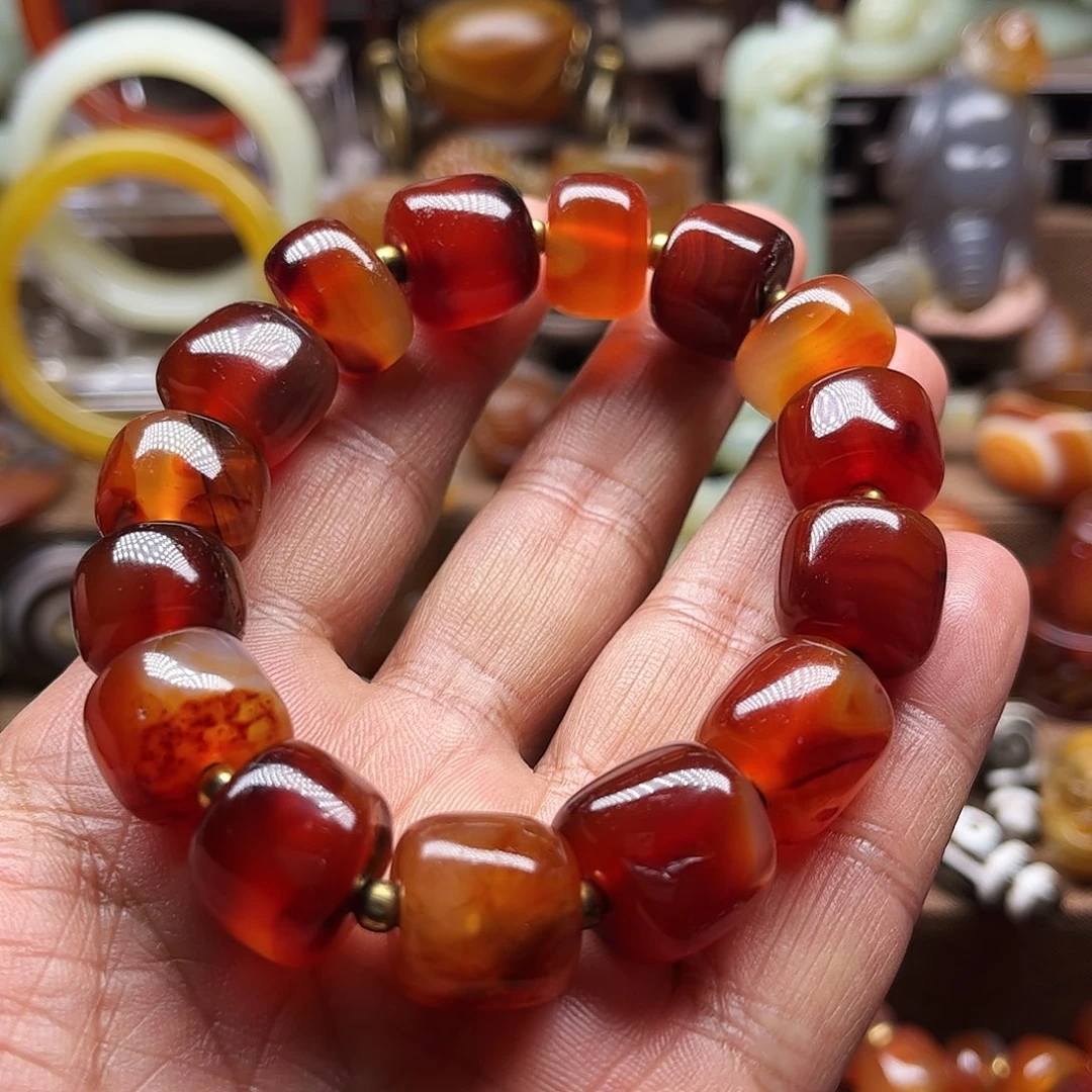 木***人玛瑙/玉髓未镶嵌车挂