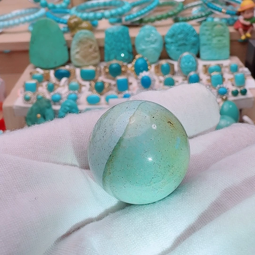 未镶嵌绿松石圆珠