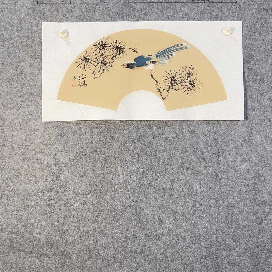 国画716 牡丹之花之叶的颜色与花色