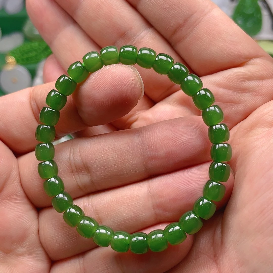 和田玉（碧玉）手链未镶嵌