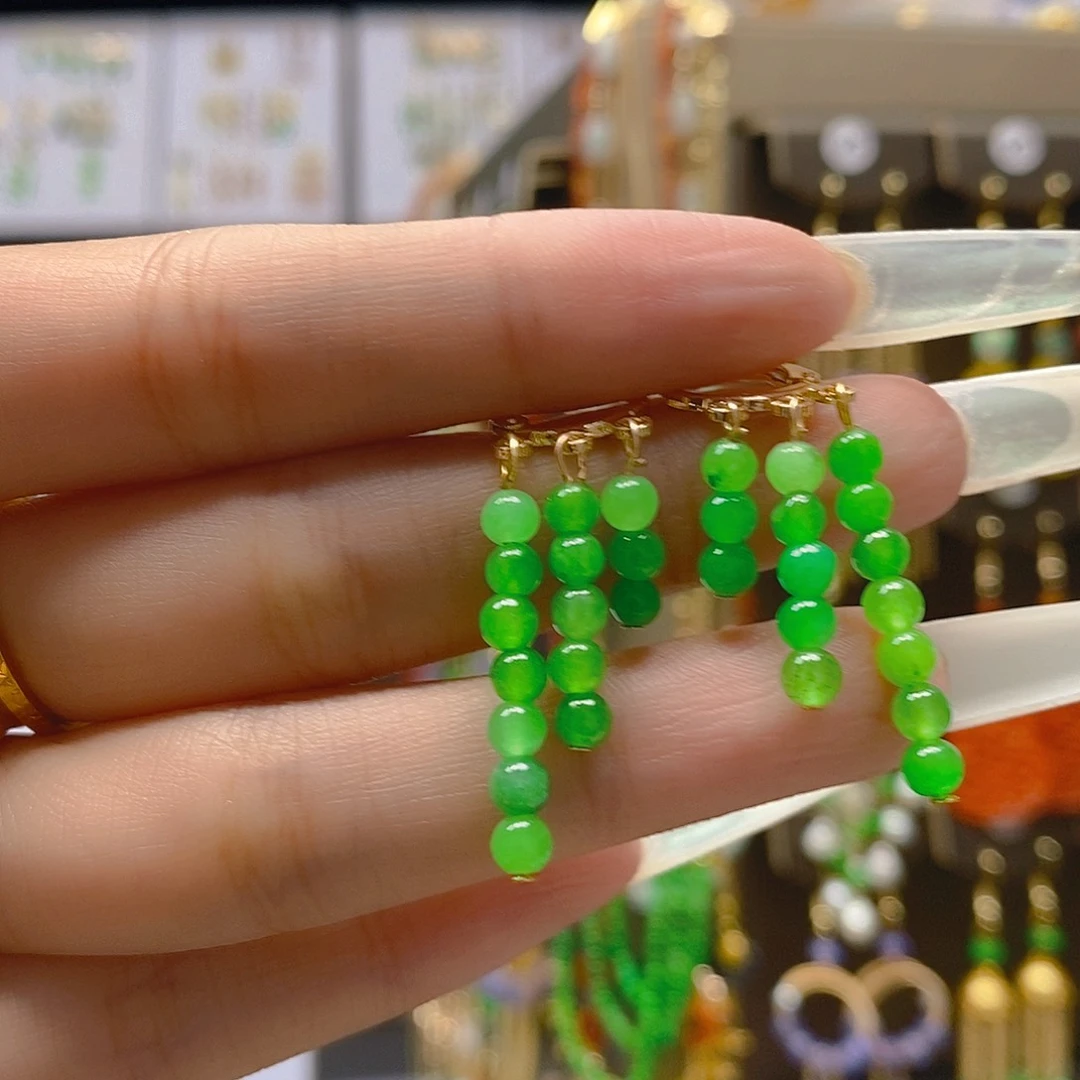 翡翠合金耳饰翡翠