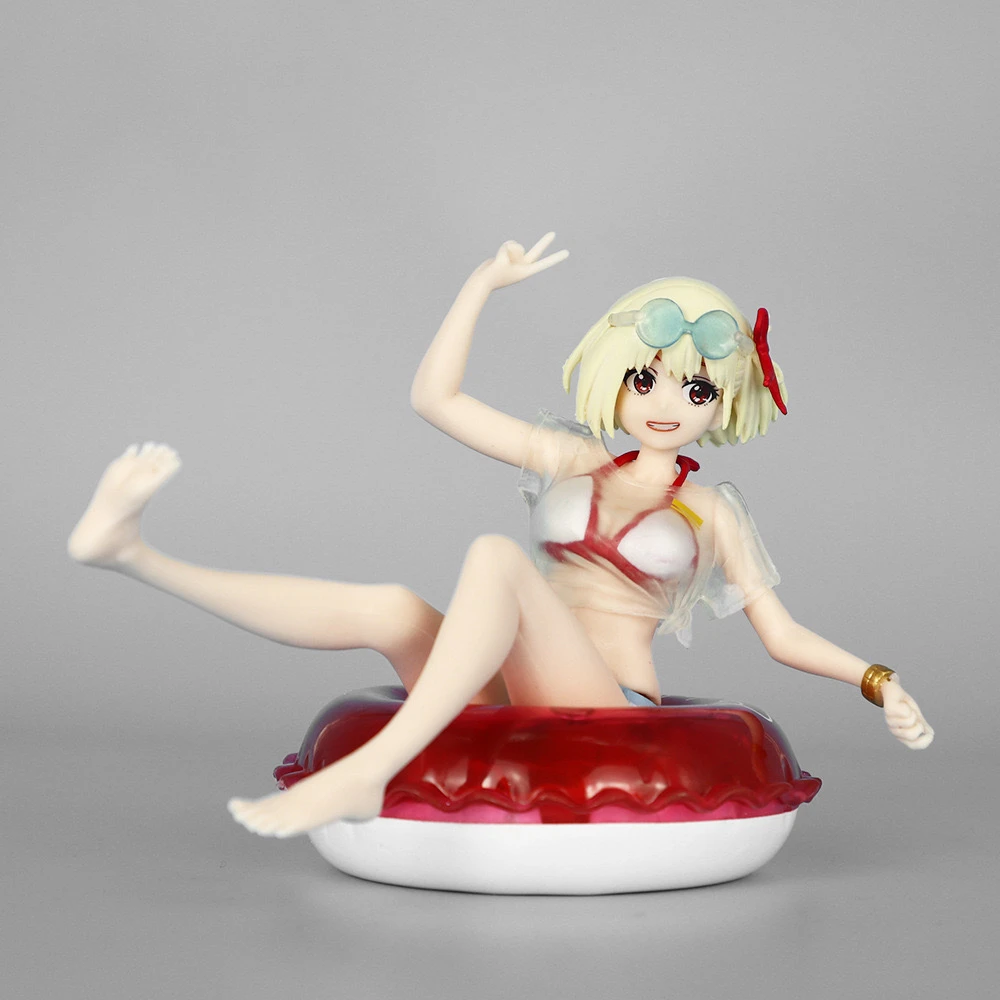 Lycoris Recoil动漫手办泳圈美少女锦木千束车载摆件模型