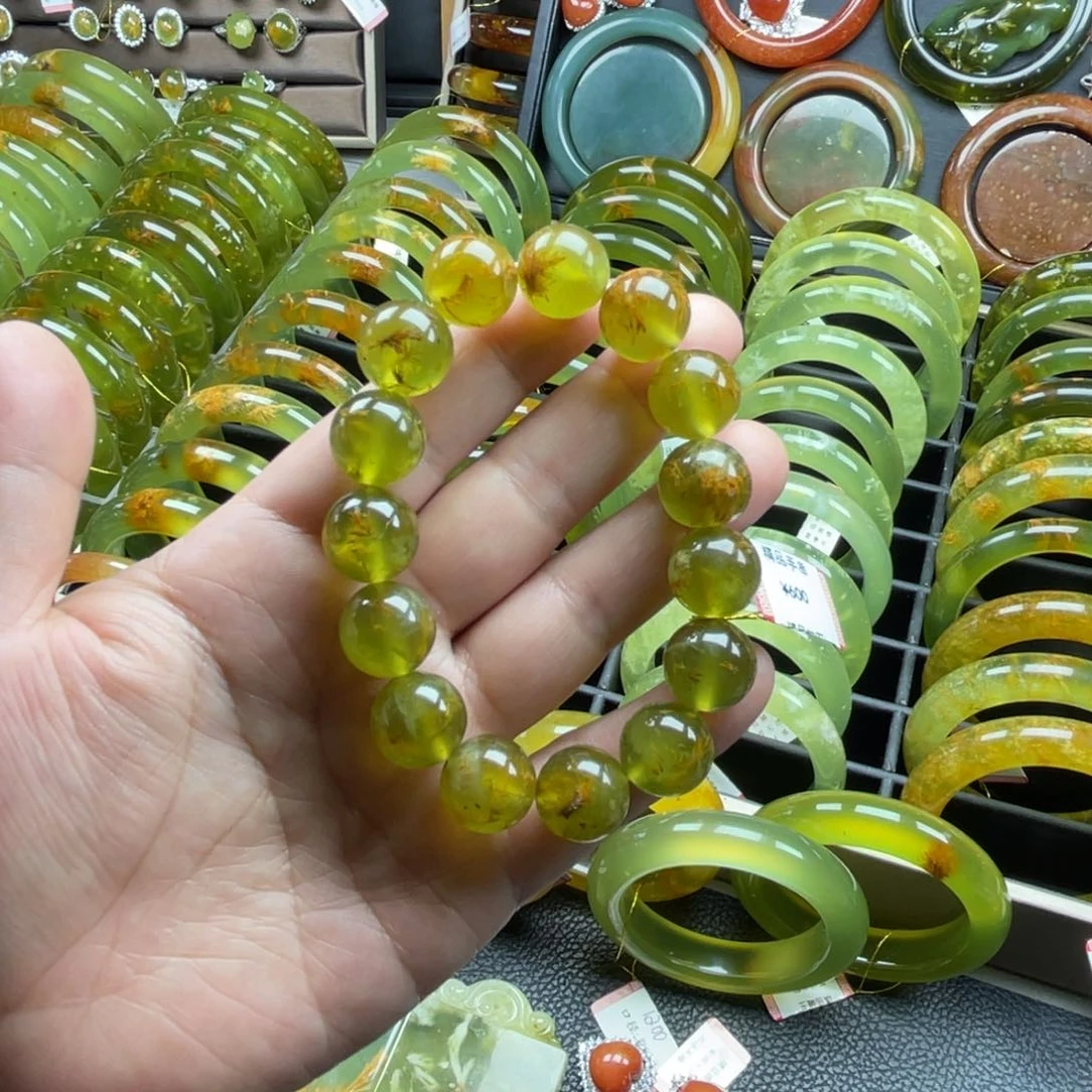 未镶嵌蛇纹石玉手链卡14