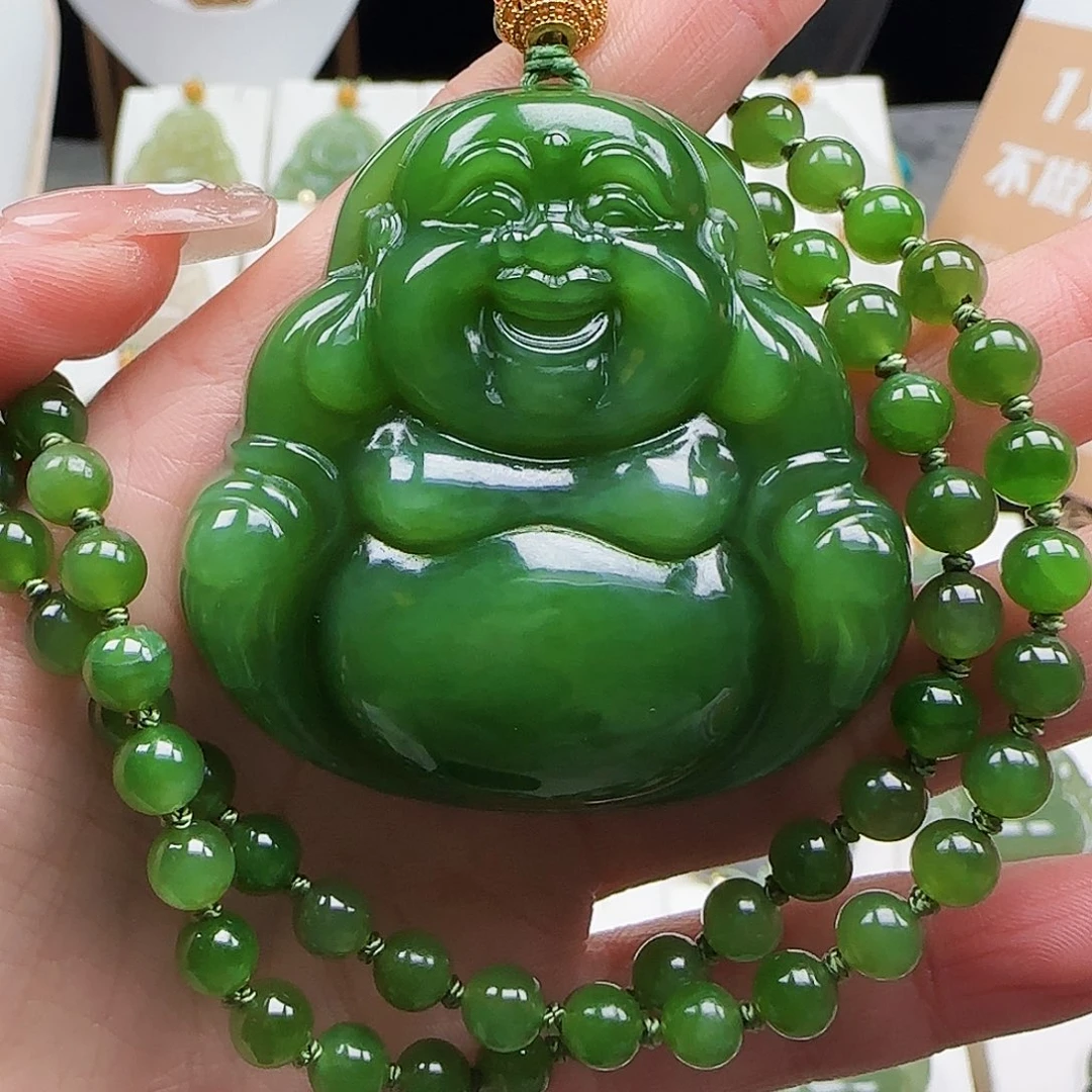 和田玉足金镶嵌颈饰52