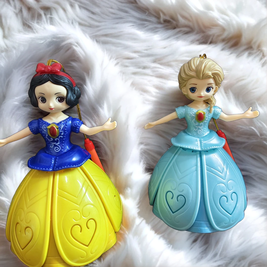 会跳舞的艾莎公主白雪公主旋转带灯光音乐蛋仔派对灯笼款儿童手提