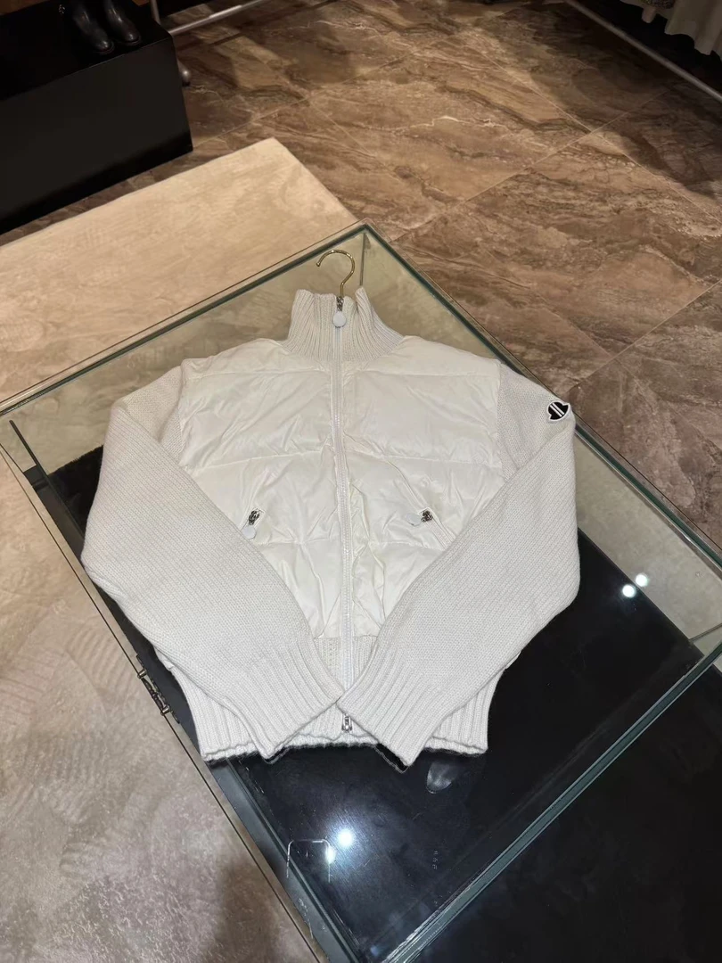 WW2025新款女士时尚百搭针织拼接外套