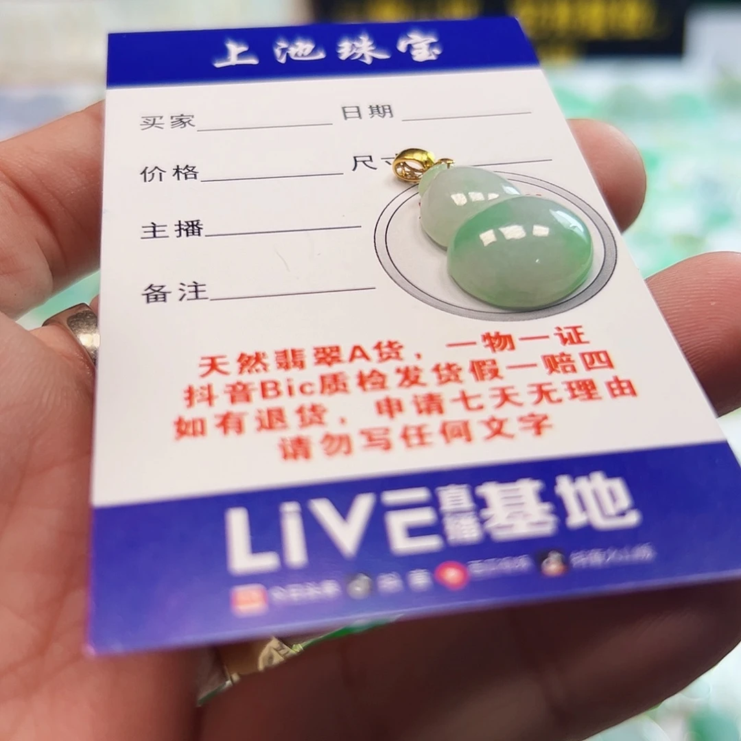 翡翠项链18K金镶嵌翡翠